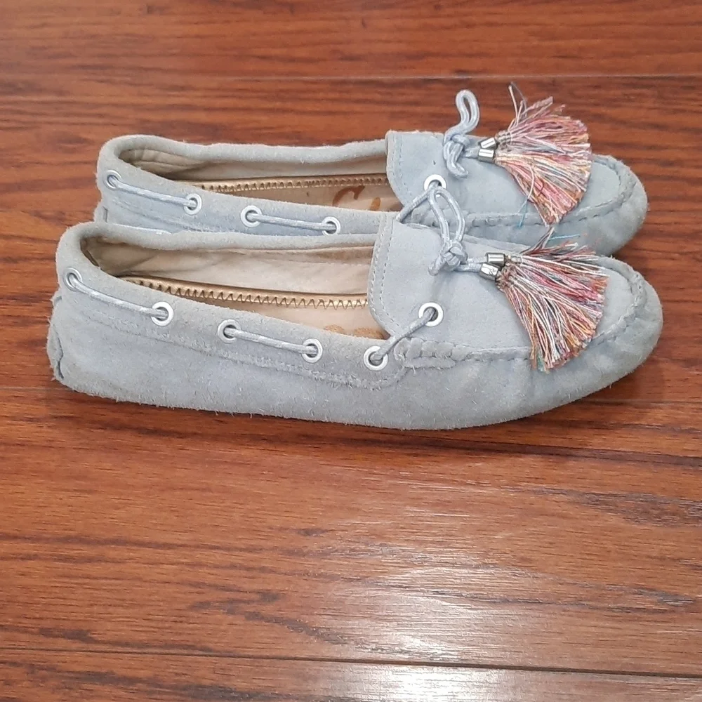 Sam Edelman Suede Fantine Tasseled Moccasin Flats - Picture 2 of 7